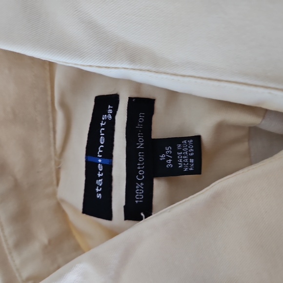 Statements Yellow Button-Up  Dress Shirt - Picture 3 of 4